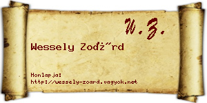 Wessely Zoárd névjegykártya